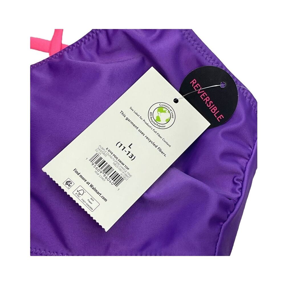 No Boundaries Reversible Bralette Swim Top Women's L (11-13) Purple Dune Beach - Picture 2 of 6